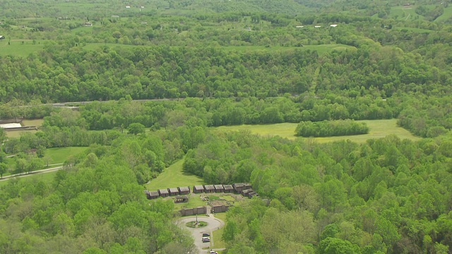 WS AERIAL ZO Fort Boonesborough州立公园和景观/里士满，肯塔基，美国视频素材