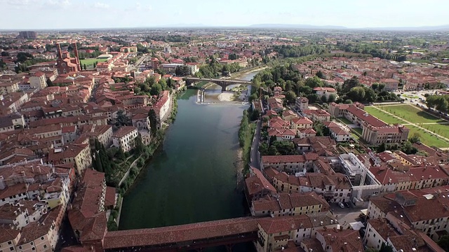 Bassano del Grappa 鸟瞰图视频素材