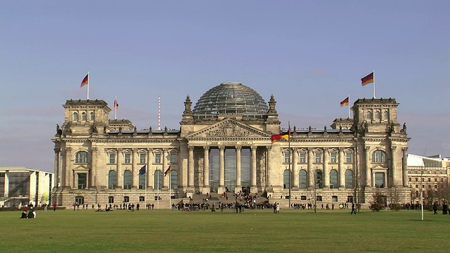 德国柏林国会大厦WS View of Reichstag Building视频素材