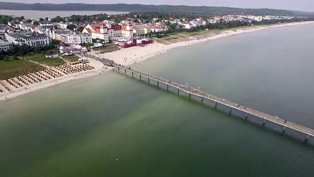 波罗的海温泉宾茨鸟瞰图视频素材