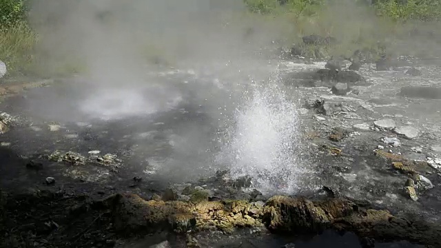 泰国清迈的温泉自然景点。视频素材