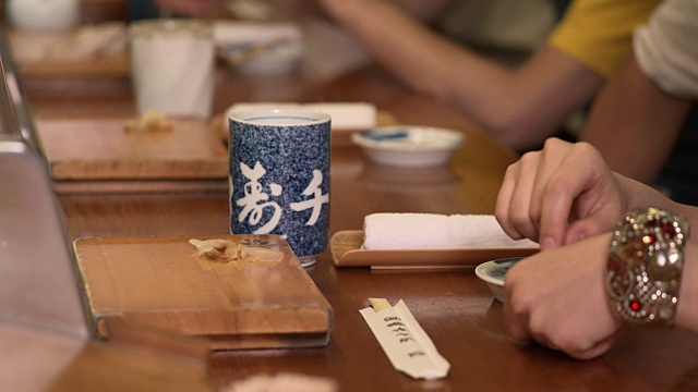 寿司餐厅-长崎，日本视频素材