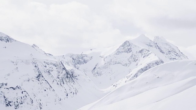 雪山的景色视频素材