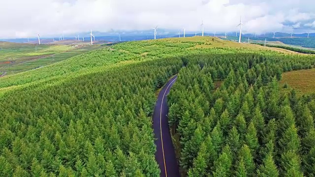 空中草原公路视频素材