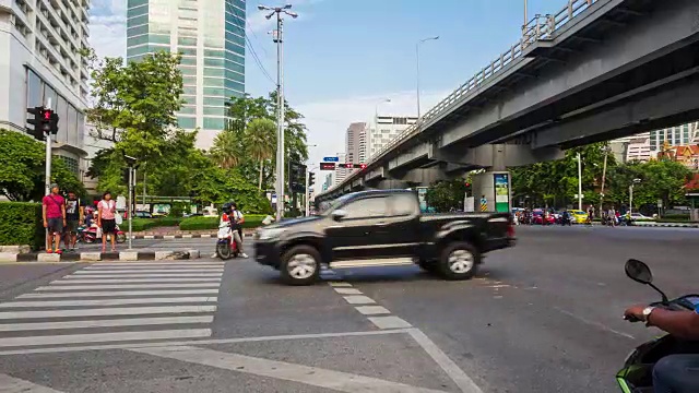 曼谷市中心交通高峰期视频素材