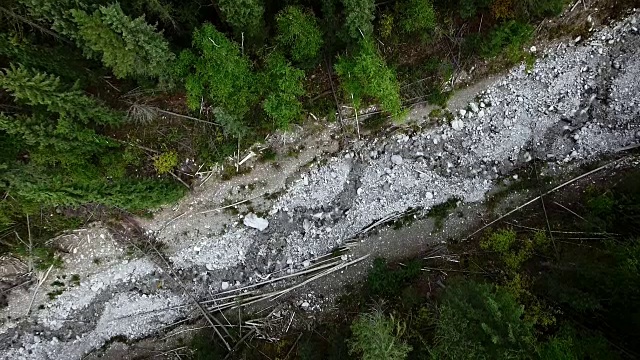 空中飞行-飞越高山森林视频素材