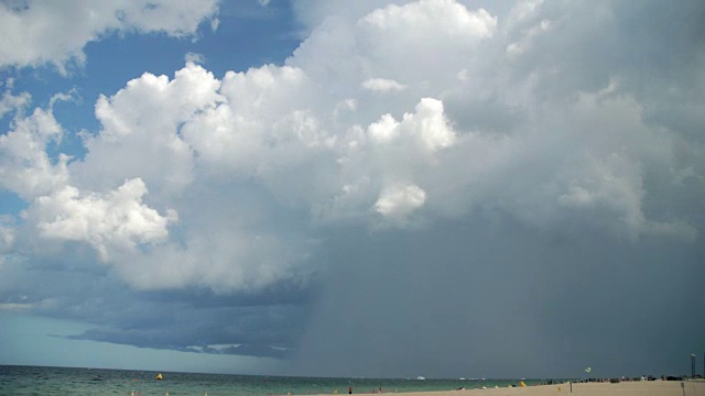 雷暴离开南佛罗里达海岸的时间间隔(4K超高清)视频素材