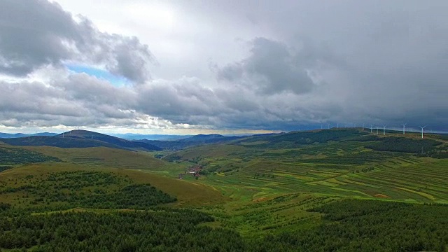 空中草原公路视频素材