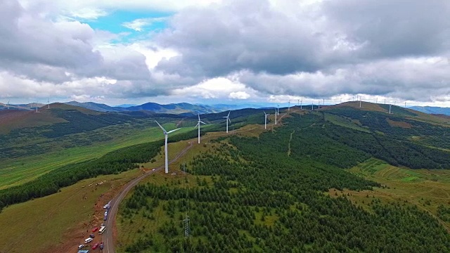 空中草原公路视频素材