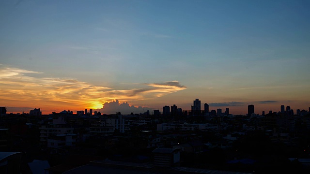 曼谷城市日落视频素材