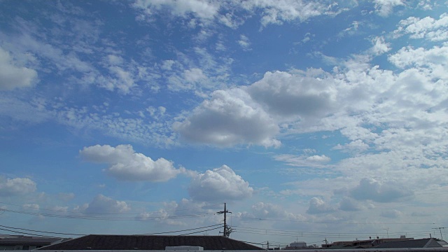 4K，屋顶上的天空。日本东京视频素材