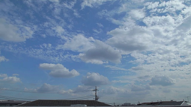 4K,T/L，天空在屋顶上。日本东京视频素材