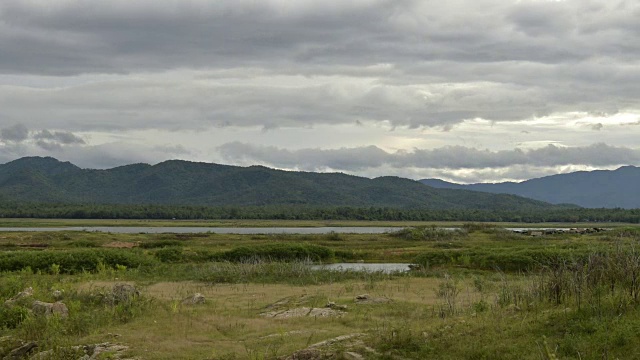 高山湖泊，泰国风景全景视频素材