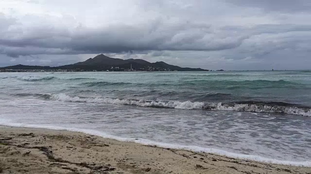 马略卡岛的雨天视频素材