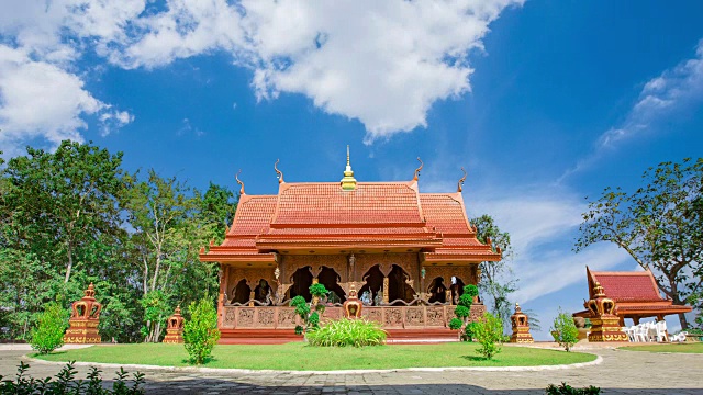 Wat Khao Cha wang建筑木雕，景色优美视频下载