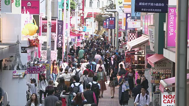 原宿竹下街视频素材