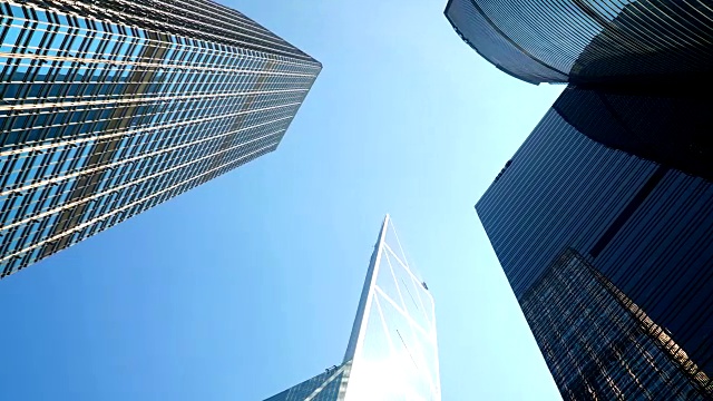 香港Timelapse摩天大楼视频素材