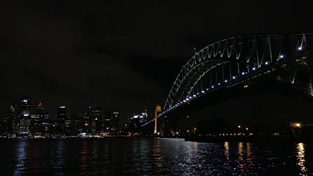 悉尼海港大桥和城市夜景2视频素材