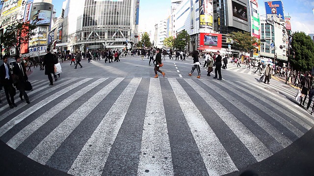 涩谷穿越日本视频素材