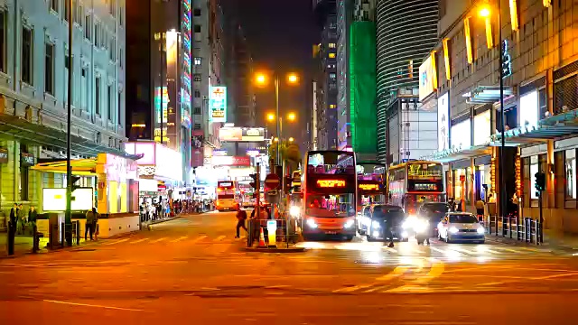 香港城市的延时交通视频素材