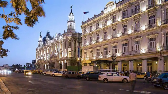 TL, WS Hotel england and Gran Teatro de la Habana /哈瓦那，古巴视频素材