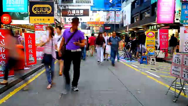 香港城市的延时交通视频素材