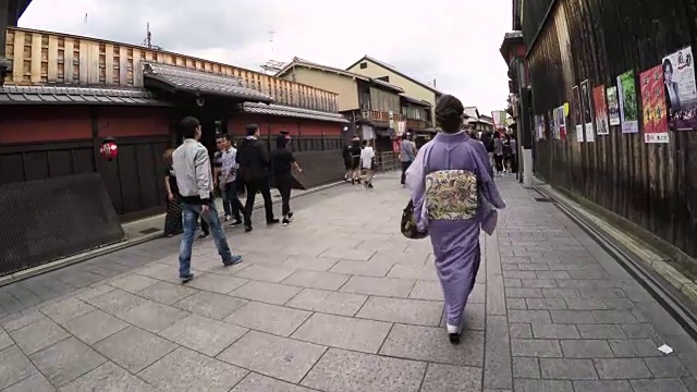 日本京都的传统日本街道视频素材