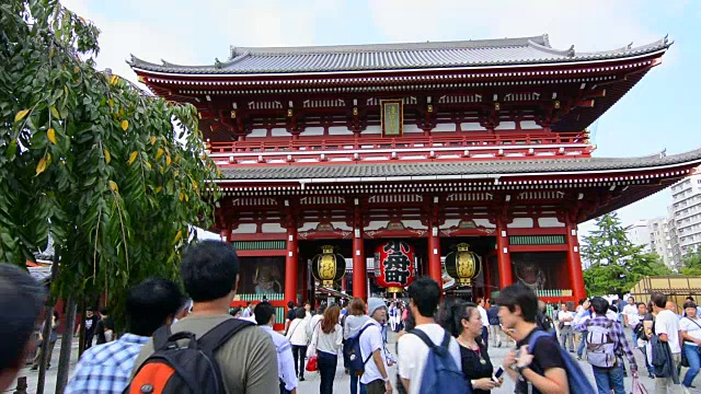 日本东京浅草寺是东京最古老和重要的寺庙，建于645年视频素材