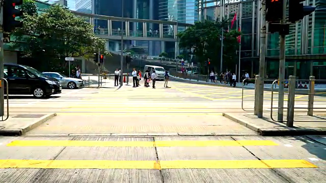 香港城市的延时交通视频素材