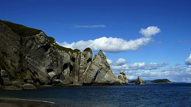 Tokarisyo海岸奇石视频素材