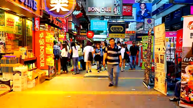 香港城市的延时交通视频素材