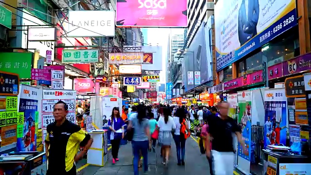 香港城市的延时交通视频素材