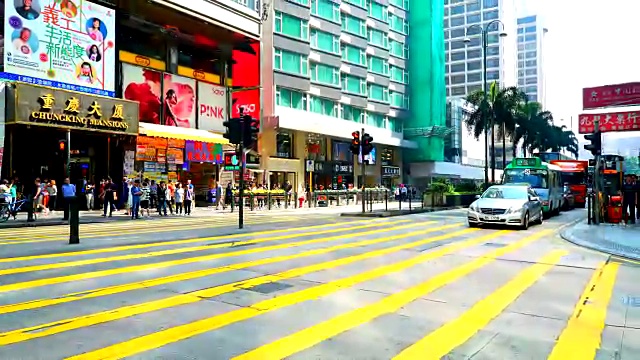 香港城市的延时交通视频素材