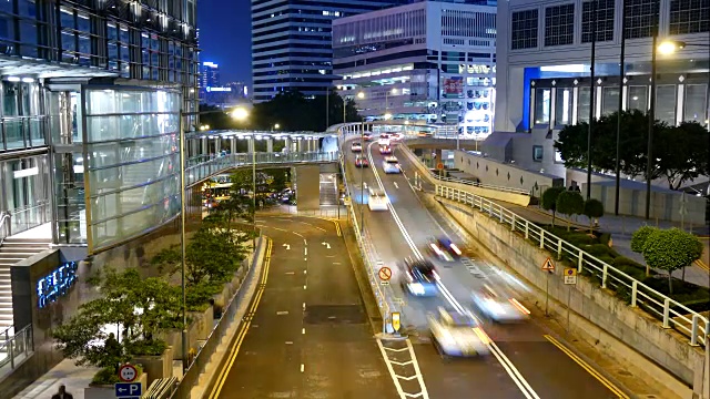 香港城市的延时交通视频素材