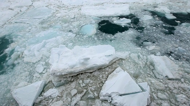 充满冰的水视频素材