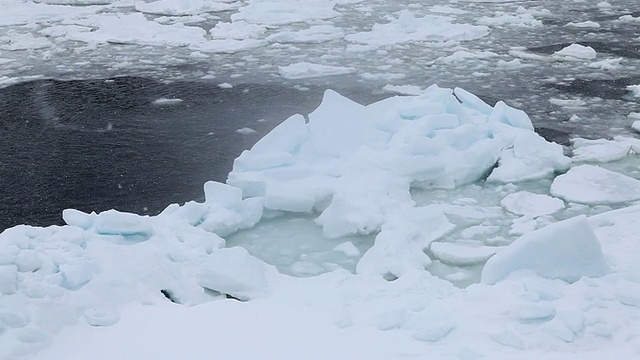 充满冰的水视频素材