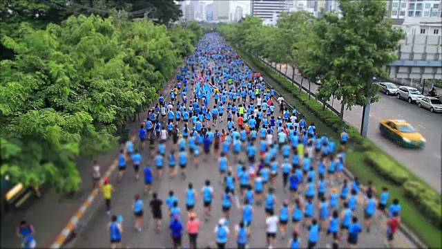 马拉松赛跑视频素材