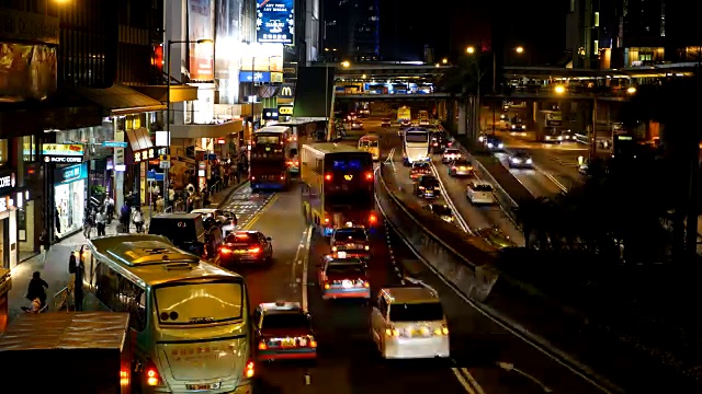 香港城市的延时交通视频素材