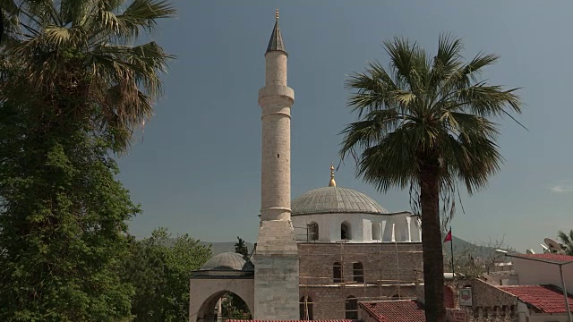 清真寺和尖塔，Kusadasi，土耳其视频素材