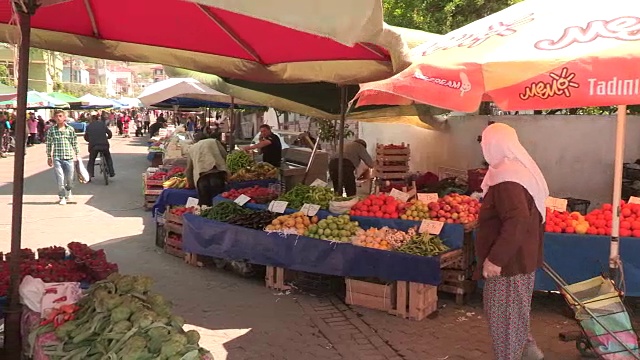 商品出售，Kusadasi，土耳其视频素材