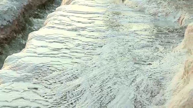 天然温泉，Pamukkale，土耳其视频素材