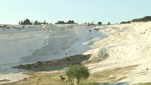 水和山，Pamukkale，土耳其视频素材