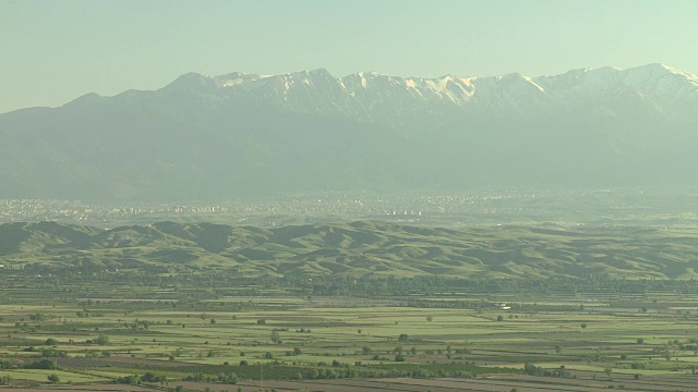 山地景观，Pamukkale，土耳其视频素材