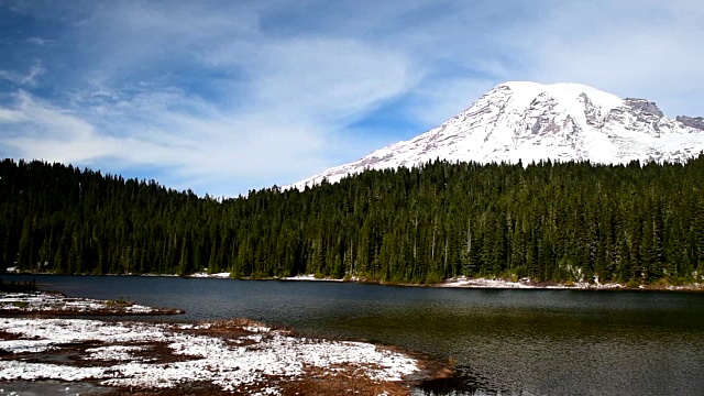 华盛顿州，雷尼尔山，风景视频素材