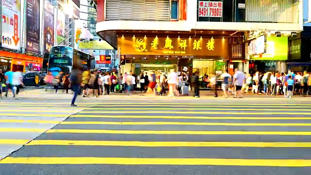 香港城市的延时交通视频素材