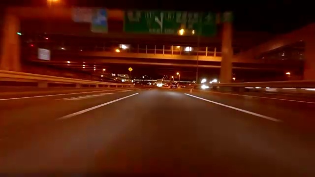 晚上开车4 k -视频素材