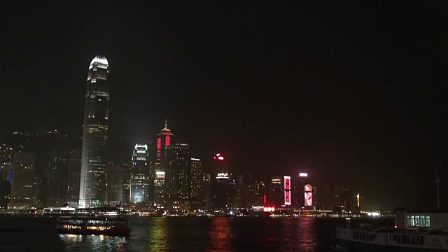 香港湾的夜晚视频素材