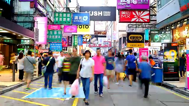 香港城市的延时交通视频素材