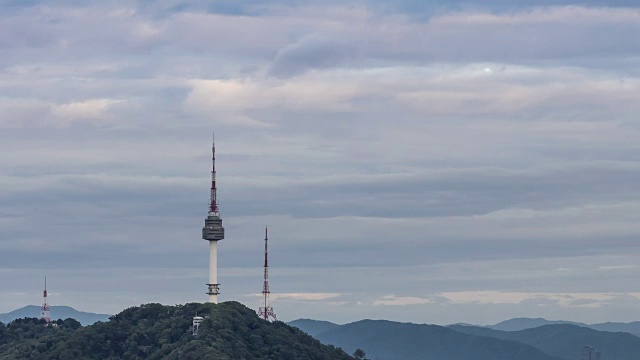 首尔塔的夜景视频素材