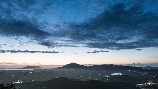 江华渡岛的夕阳与云流视频素材